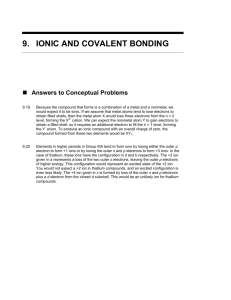 9. ionic and covalent bonding