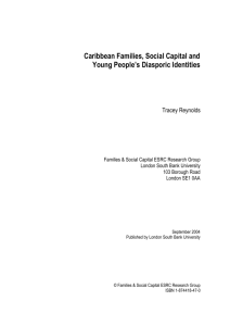 Caribbean Families, Social Capital and Young People's Diasporic