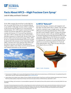 Facts About HFCS—High Fructose Corn Syrup1 - EDIS