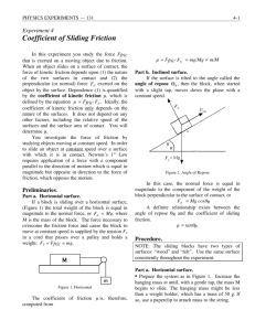 Coefficient of Sliding Friction
