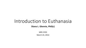 Introduction to Euthanasia - the School of Graduate Studies