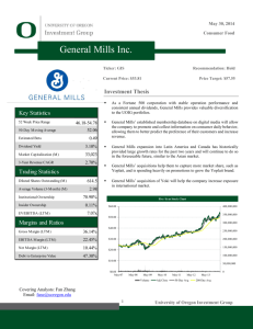General Mills Inc. - University of Oregon Investment Group