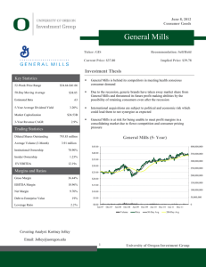 General Mills - University of Oregon Investment Group