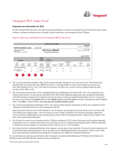 Vanguard REIT Index Fund distributions