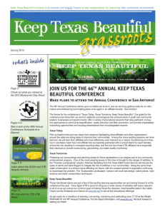 join us for the 46th annual keep texas beautiful conference