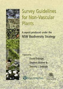 Survey Guidelines for Non-Vascular Plants