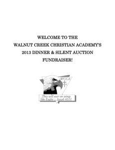 the walnut creek christian academy's 2013 dinner & silent auction