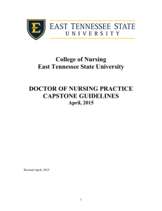 DNP Capstone Guidelines - East Tennessee State University