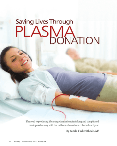 Saving Lives Through Plasma Donation