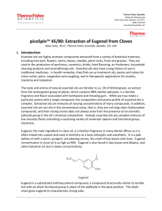 picoSpin 45/80: Extraction of Eugenol from Cloves