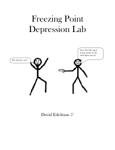 Freezing Point Depression Lab
