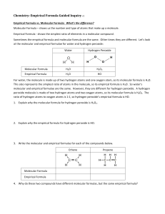 Chemistry: Empirical Formula Guided Inquiry v2