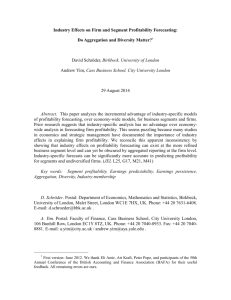 Industry Effects on Firm and Segment Profitability Forecasting: Do