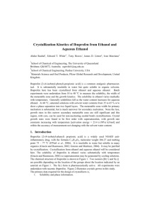 Crystallization Kinetics of Ibuprofen from Ethanol and
