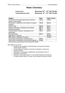 Water Chemistry