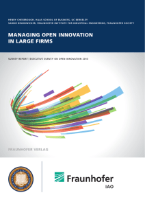 Managing Open Innovation in large firms