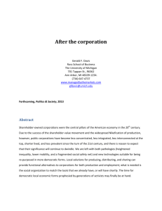 After the corporation - University of Michigan