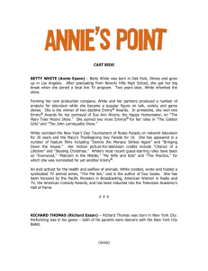 CAST BIOS BETTY WHITE (Annie Eason) – Betty White was born in