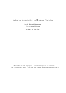 Notes for Introduction to Business Statistics
