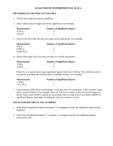 ANALYSIS OF EXPERIMENTAL DATA