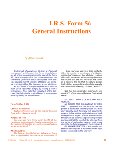I.R.S. Form 56 General Instructions