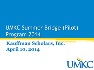 UMKC Summer Bridge - Kauffman Scholars