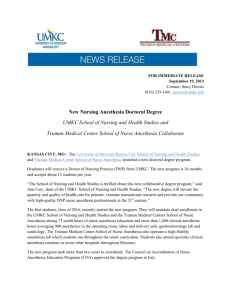 New Nursing Anesthesia Doctoral Degree UMKC School of Nursing