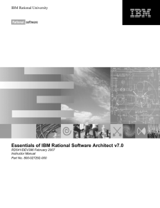 Essentials of IBM Rational Software Architect v7.0
