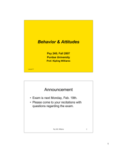 Behavior & Attitudes