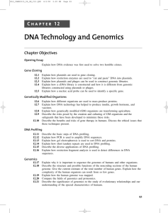 DNA Technology and Genomics