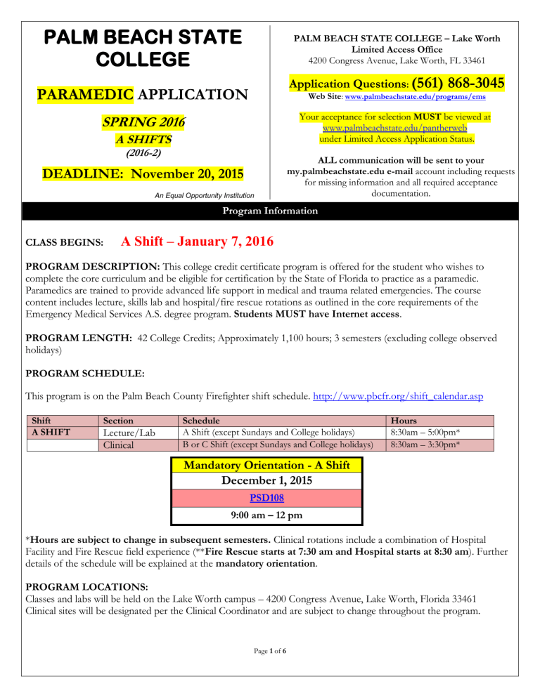 NURSING APPLICATION Palm Beach State College NURSING APPLICATION Palm Beach State College