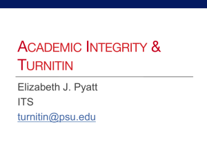 academic integrity & turnitin