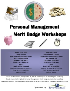 Personal Management Merit Badge Workshops