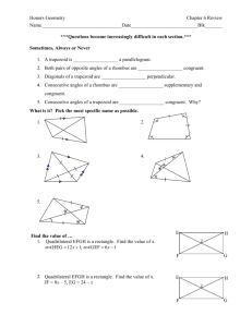 Honors Geometry Chapter 6 Review Name ***Questions bec
