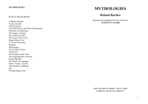 mythologies - Georgetown University