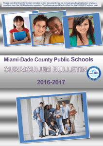 Curriculum Bulletin 2016 - 2017