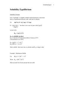 SolubilityEquilibrium