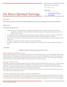 Du Bois's Spiritual Strivings