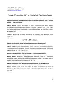 'Are We All Transnational Now?' An Introduction to Transnational