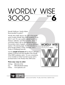 wordly wise 3ooo 6
