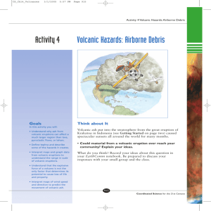 Activity 4 Volcanic Hazards: Airborne Debris