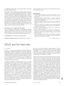 GOLD and the fixed ratio - European Respiratory Journal
