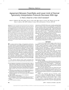 Agreement Between Fixed-Ratio and Lower Limit of Normal