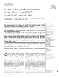 Current clinical guideline definitions of airflow