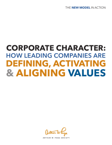 Corporate Character - Arthur W. Page Society