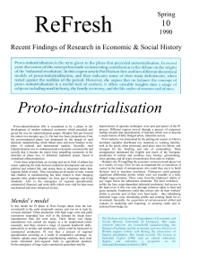 Proto-industrialisation - Economic History Society