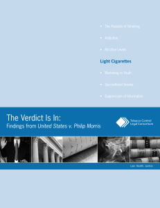 The Verdict Is In: Findings from United States v. Philip Morris