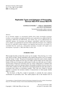 Replicable Types and Subtypes of Personality: German NEO-PI