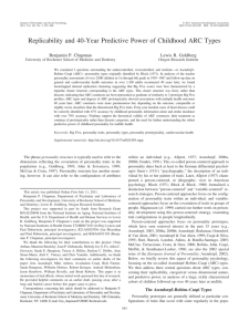 Replicability and 40-Year Predictive Power of Childhood ARC Types