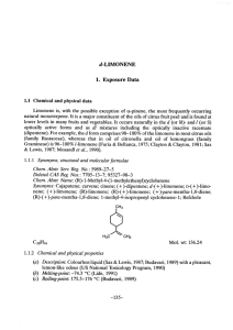 d-Limonene - IARC Monographs on the Evaluation of Carcinogenic